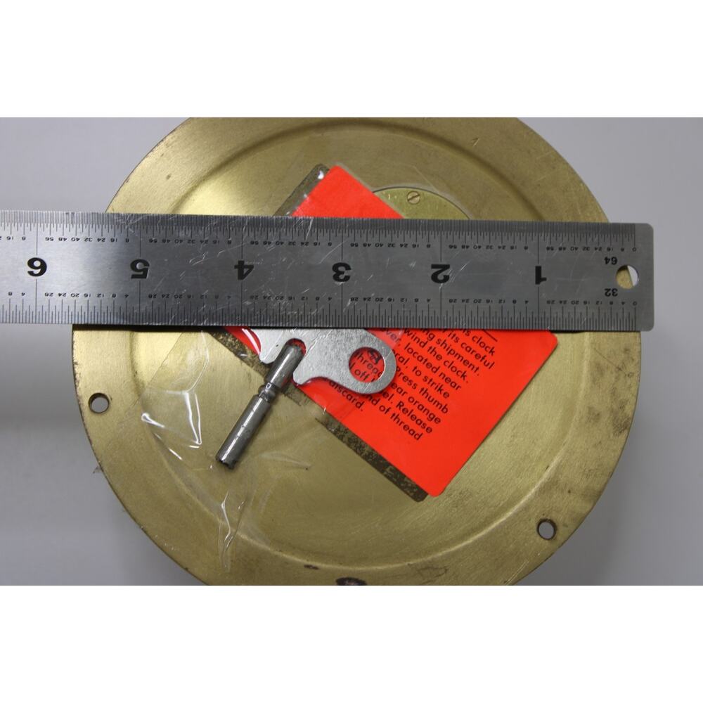 VTG Chelsea Boston Shipstrike Brass Marine Porthole Clock Nautical Wall Key 5.5" - Picture 12 of 16